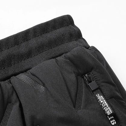 Winter Sweatwear Men Plush Thick Fleece Sweatpant Lambswool Thermal Trousers Casual Pants Waterproof Windproof Warm Pants