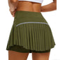 Fashion New Summer Sports Shorts Women Pleated Mini Skirt Anti Glare Short Skirt Running Outdoor Fitness Breathable Tennis Skirt