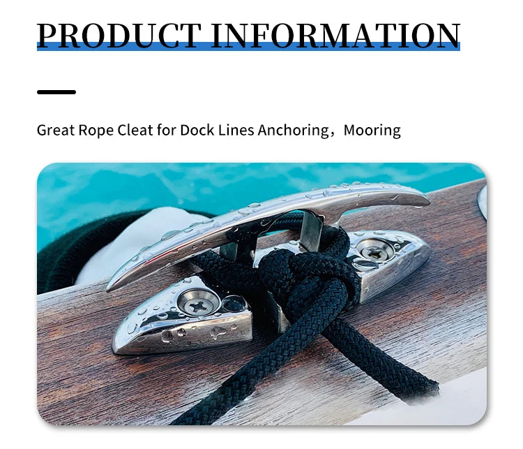 5/6 Inch 316 Stainless Steel Flush Cleat Boat Pop Up Cleat Pull Up Boat Accessories Mount Retractable Mooring Rope Yacht