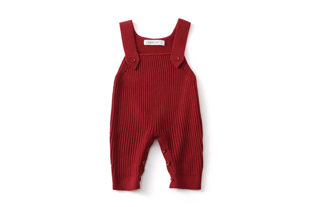 MILANCEL New Spring Baby Overall 3M-6Y Solid Color Infant Girls Knit Rompers 6 Colors Versatile Children Suspenders Jumpsuit