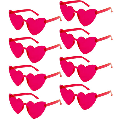 6/8/10/12pcs Wedding Bridal Shower Sunglasses Pink Red Heart Glasses Bride To Be Bridesmaid Gifts Bachelorette Hen Party Decors