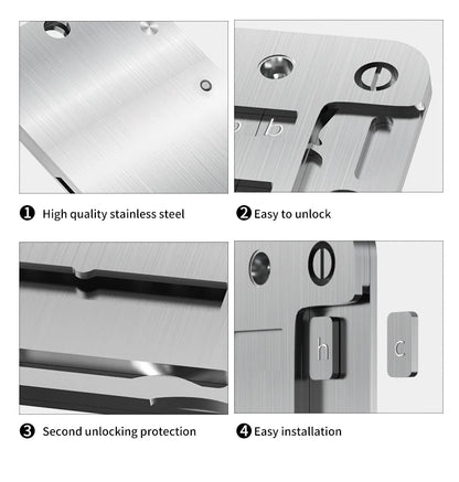 Mnemonic Seed Phrase Metal Backup – Stainless Steel Crypto Wallet Recovery Phrase Storage Kit, Cold Wallet Backup