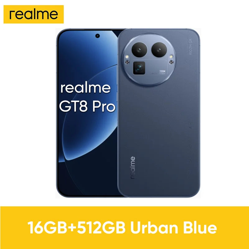 realme GT 8 Pro 5G Smartphone Snapdragon 8 Elite Gen 5 50W Wireless Charge 200MP Ultra Camera 144Hz Screen New EU Version