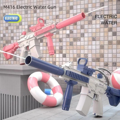 Hot-Selling M416 Electric Water Gun, Rechargeable High-Speed Continuous Water Spray Toy, Long-Range Water Play Toy, Suitable for Summer Swimming Pools, Parties, Beach Activities, Birthdays, Travel Souvenirs, Graduations, Part