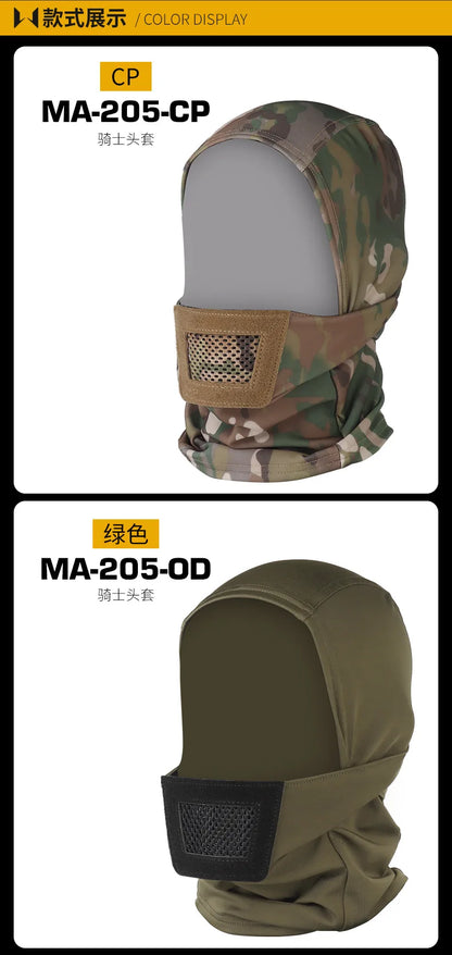 Airsoft Mask for Men Tactical Mask Headgear Full Face Protection Knight Headwear for Paintball Hunting Sport