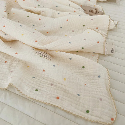 Baby Blanket Floral Soft Cotton Muslin Newborn Swaddle Wrap Receiving Blanket Quick Dry Bath Towel Baby Stroller Cover