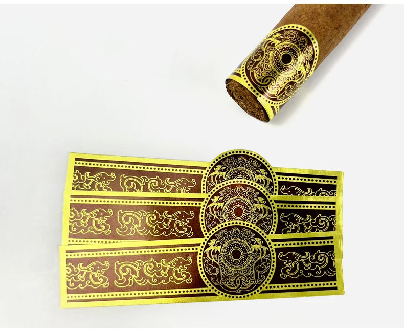 100pcs Cigar Label Ornament Repair Burst Foot Fixed Nightshade Anti-cracking Cigar Toe Label