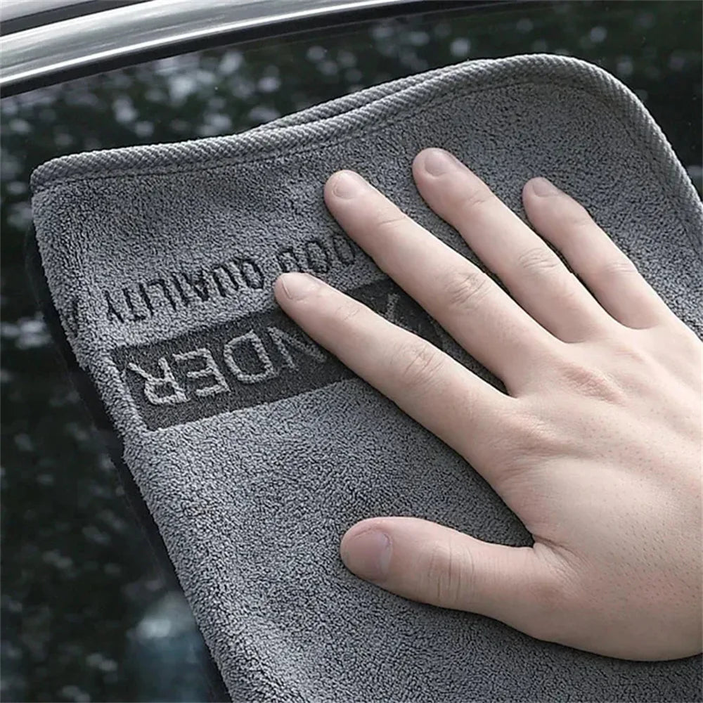 1-10PCS Car Wash Towel Ultra-fine Fiber Car Cleaning Cloth Soft Clean and Dry Cloth Edge Sealing Strong Water Absorption Rags