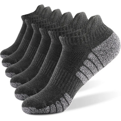 3 Pairs Thickened Towel Bottom Running Mesh Boat Non-Slip Breathable Sports Low Cut Men's Women's Socks