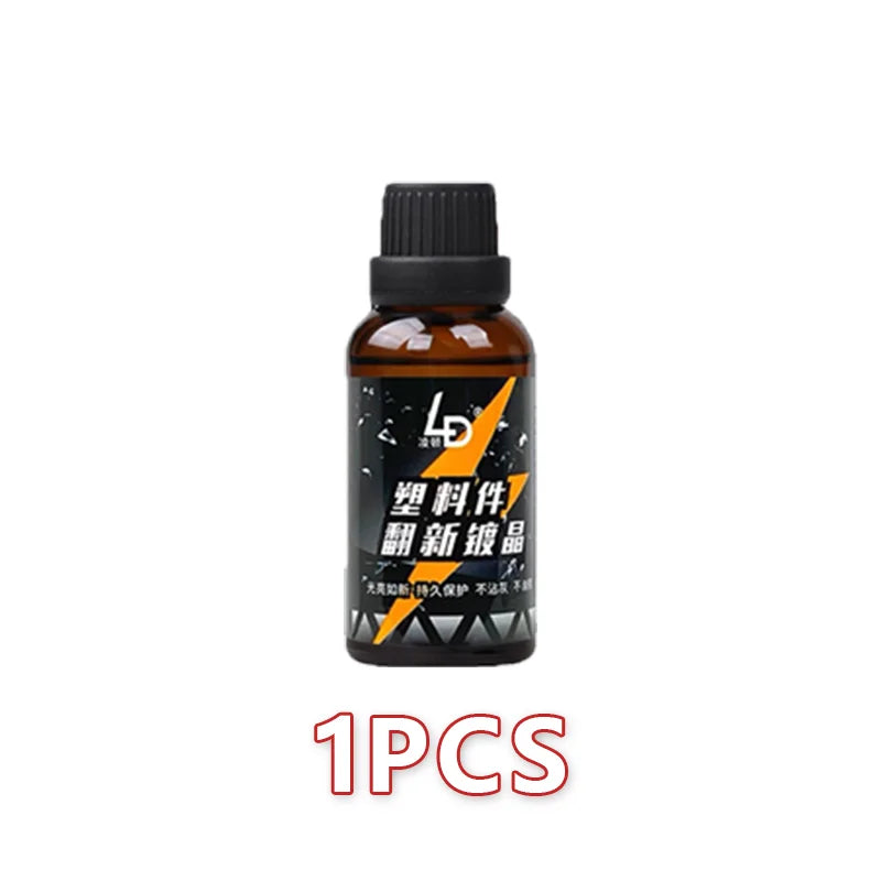 Hydrophobic Plastic Restorer Kit – Repels Water & Restores Gloss on Car Trim, Long-Lasting Coating for Exterior Detailing