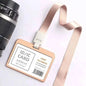 Office Supplies Luxury Metal Material Business Card Holder Credit Id Card Badge Holder With Exquisite Lanyard Custom