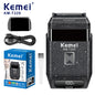 Kemei  Professional IPX7 Waterproof Shaving Machine Men Travel Beard Trimmer Electric Shaver Barber Rechargeable Razor KM-T229