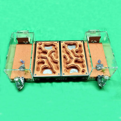 Concrete Ant Farm House Super Large Yellow Mud Ant Nest Gypsum Pet Anthill Insect Castle M Workshop Ant House with Hunting Area