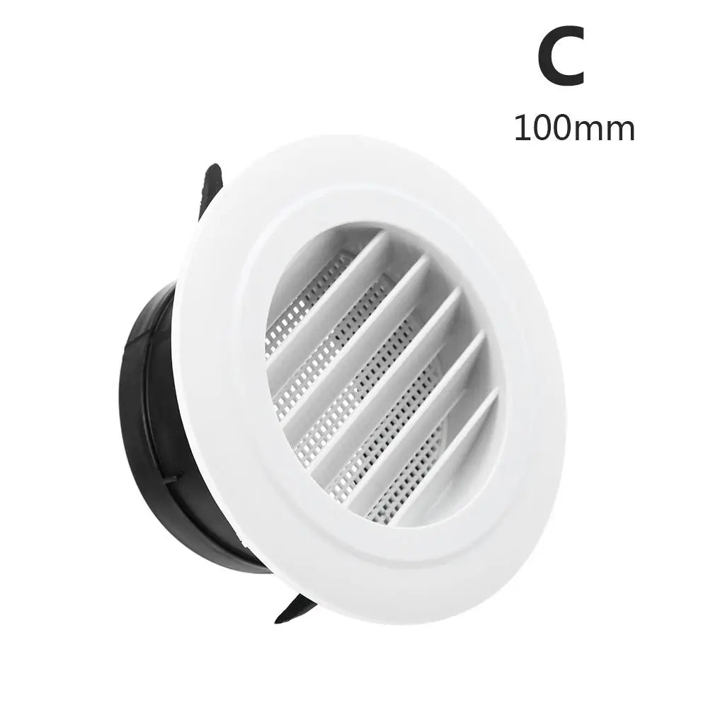 4 Types White Air Vent Extract Valve Grille Air Circulation Vents Cover 100/150mm Round Ducting Ventilation Cover Various Shapes