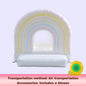 Pastel Macaron Inflatable Bouncer with Water Slide and Ball Pit PVC Wet Dry Bouncy Castle with Basketball Hoop for Kids Party