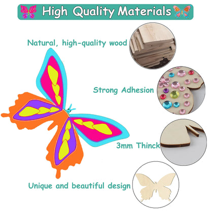 354 Butterfly Craft Sets, Butterfly Decorations, Handmade DIY Birthday Gifts, DIY Birthday Craft Sets