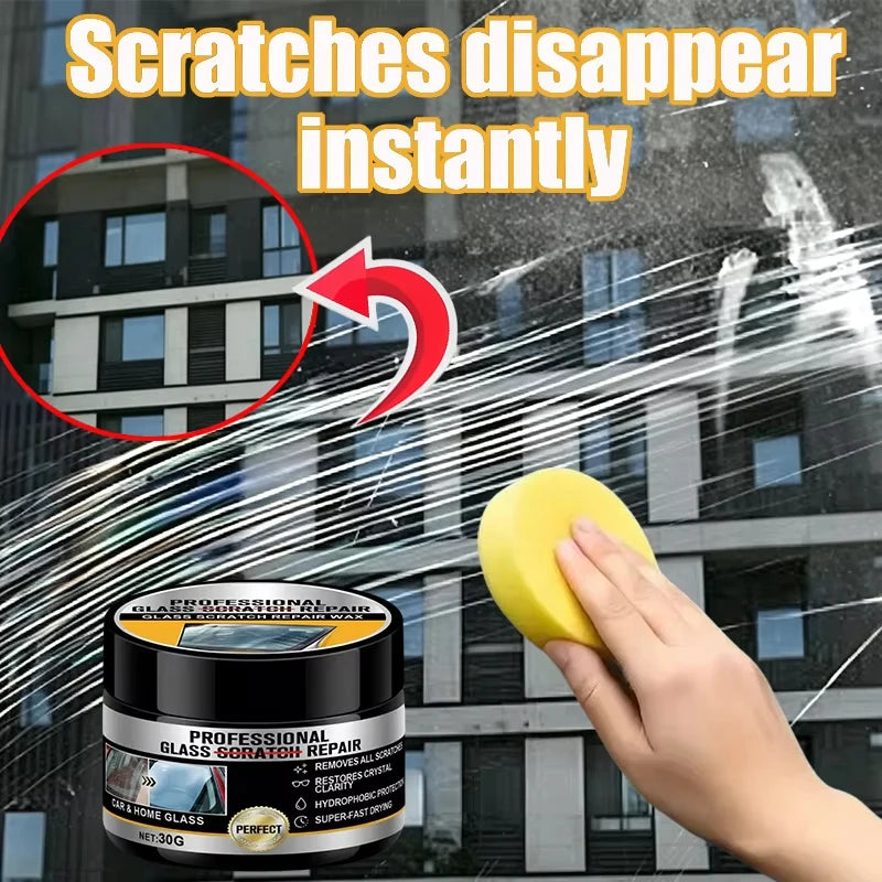 Glass Scratch Repair Wax Multi-Purpose Polishing Cream No Residue Car Window Glass Lens Deep Scratch Remover Protective Coating