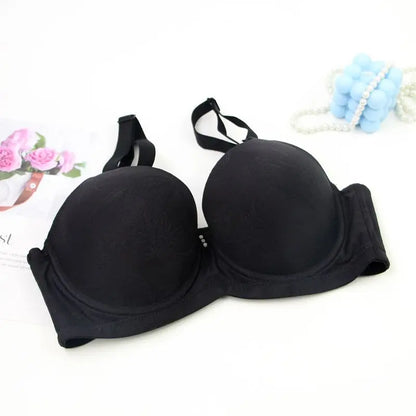 DaiNaFang Sexy Bras For Women Push Up Breathable Adjustable Bow Control Underarm Fat CDE Full Cup Underwear Plus Size Lingerie