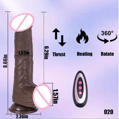 Realistic Dildo Telescopic Vibrator Female APP Remotely Controlled Heating Big Penis Massager Masturbator Sex Toys for Women