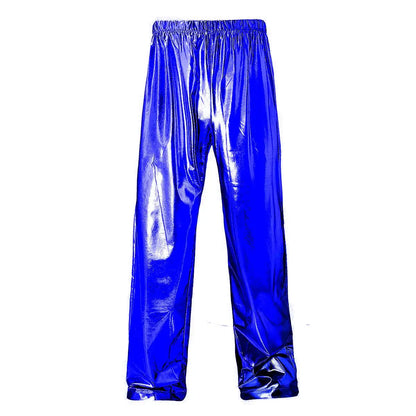 2026 Men's Blue Shiny Trousers, Fashion Casual Pants, Gold Red Green Silver Available, Size S,M,L,XL,XXL,3XL