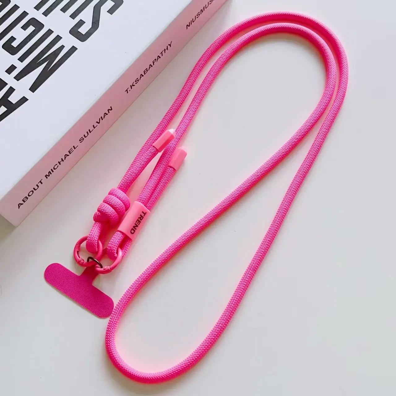 Adjustable Fashion Anti Loss Phone Lanyard 120CM Crossbody Neck Cord Wrist Strap for iPhone 17 Pro Max Case Chain Two Ring Rope