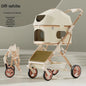 Wholesale Small Lightweight Oxford Aluminum Alloy Foldable Pet Stroller Detachable Dog Cat Travel Cart Portable Pushchair Puppy