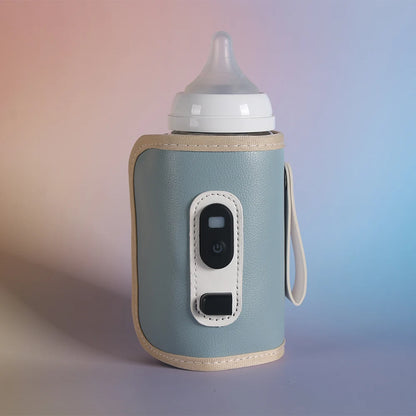 Portable Baby Bottle Insulation Sleeve, Baby Milk Insulation Device with LCD Screen, USB Insulation Bottle for Car Travel, Porta