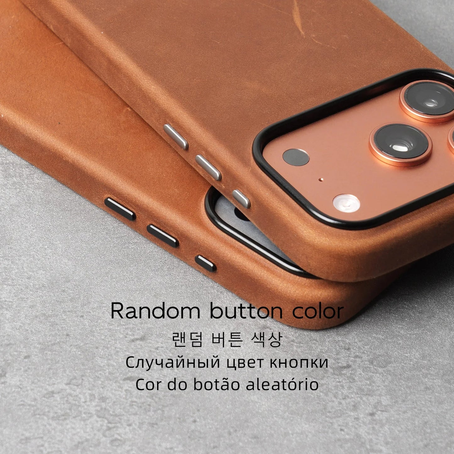 YMW Scratc Crazy Horse Genuine Leather Case for iPhone 17 16 15 Pro Max Magnetic PULL-UP Cowhide Phone Cover
