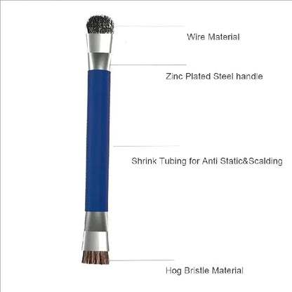 Anti-Static ESD Safe Double Headed Brush Circuit Board Repair for IC Chip PCB Welding Mobile Phone/Computer Mainboard Cleaning