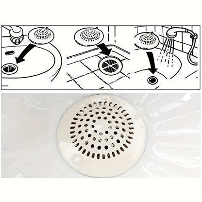 3pcs Hair Catcher Shower Drain - Anti-Clog Kitchen Sink & Bathtub Strainer, Lightweight Oval Design for Efficient Water Flow