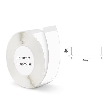 12*40mm 15*30mm 15*50mm White Gap Label Paper for P12 P15 Phomemo D30 Q30 Thermal Printer Waterproof Self Adhesive Sticker Roll