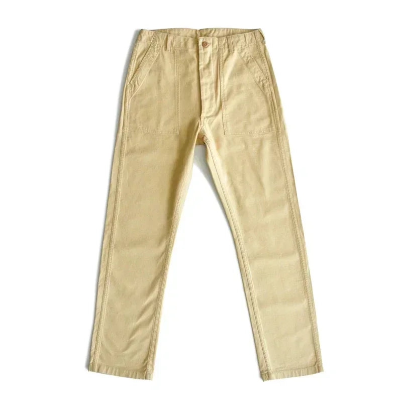 SauceZhan OG107 Utility Fatigue Pants Military PANTS Classic Cargo  Olive  Men's Baker Pants Satin Cotton Straight Fit