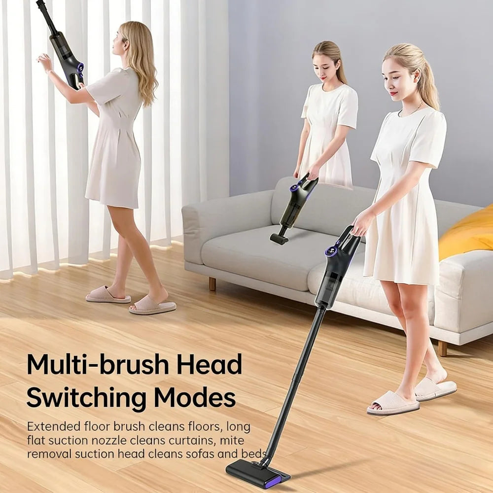 2-in-1Electric Vacuum Cleaner Portable Handheld Carpet Floor Cleaning Machine Wireless Cordless Electric Mop Rechargeable Floor Mopping Wet & Dry Home Cleaner