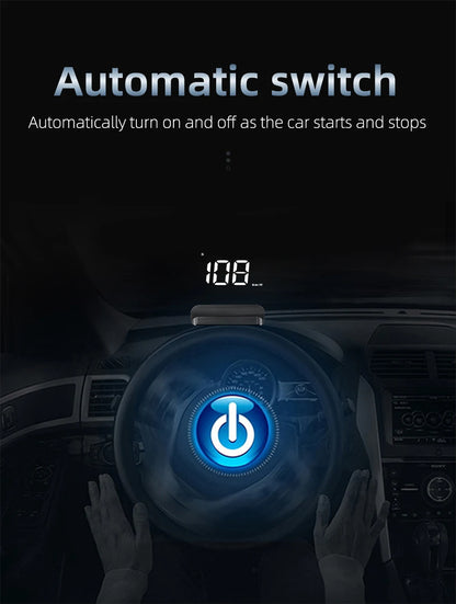 M3 HUD Obd2 Display On-board Computer Car Head-up display Windshield Big Font projection E-OBD and GPS Suitable for All Cars M1