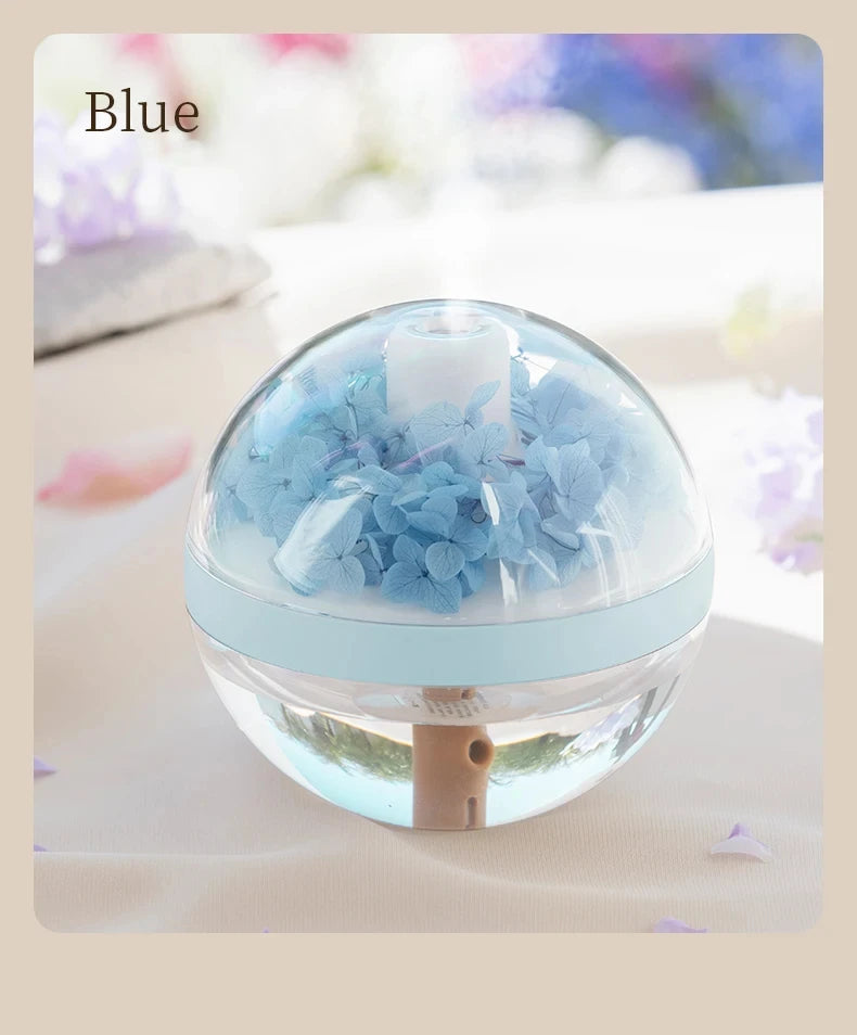 Eternal Flower Humidifier Dual-USB Battery Charger Mini Home Atmosphere Light Creative Festival Gift Artificial Flower Diffuser