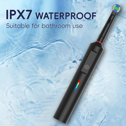 Smart Wireless Charging Rotating Electric Toothbrush, 3 Modes Rechargeable Rotation Toothbrush Compatible with Oral B Brush Head