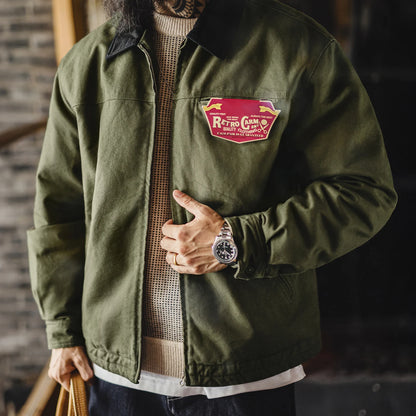 Maden Men’s Padded Cotton Jacket 415g Heavy Fabric Quilted Lining Detroit Workwear Retro Hunter Style Warm Winter Coat