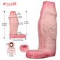 FAAK Silicone Penis Sleeve Ring Realistic Hollow Dildo Size S M Dildo Sheath Delay Ejaculating Cock Enlarger Sex Toys For Men
