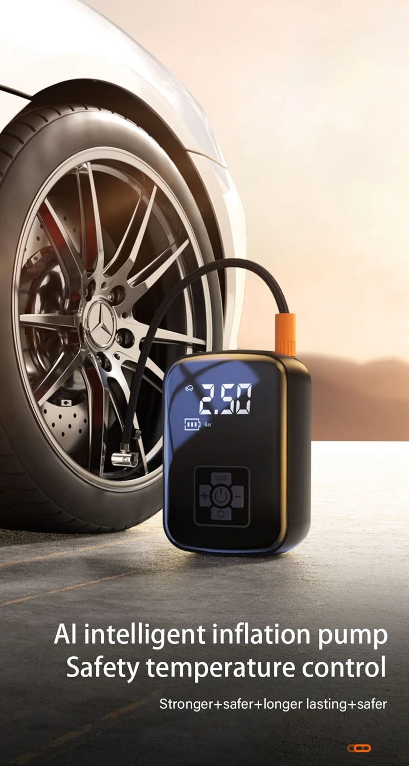 EAFC Car Tire Inflator Mini Air Compressor 12V 150PSI Portable Electric Air Pump For Motorcycle Bicycle Tire Air Filling Pump ﻿