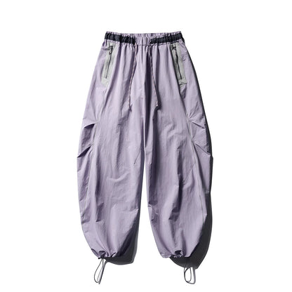 Men Women Splice Fashion Outdoor Loose Casual Lightweight Quick Dry Sports Cargo Baggy Pants Track Trouser Jogger Sweatpants