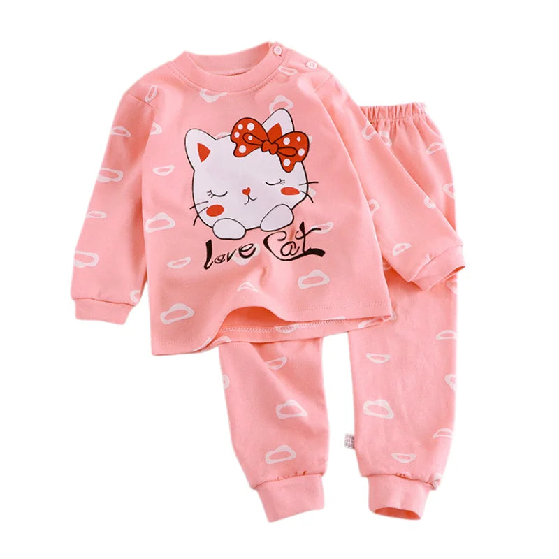 Summer Casual Baby Set Dinosaur Style Stripe T-shirt+Shorts 2Pcs Clothes for Boys Girls Soft Cotton Infant Outfit