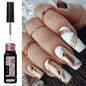 Gold Silver Metallic Liner Paint Gel Nail Polish Chrome Mirror Metal Effect Super Bright French UV LED Semi Permanent Nail Gel