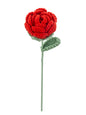 1/3pcs Artificial Flowers Handmade Crochet Rose Finish Product Outdoor Garden Wedding Bridal Bouquets Home Bonsai Party Diy Gift