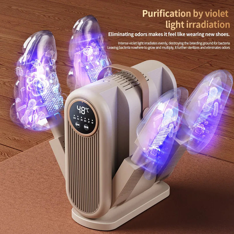 Foldable Shoe Dryer Electric Shoe and Boot Dryer Timing Control Household Shoe Warmer Portable Heater For Socks Boots