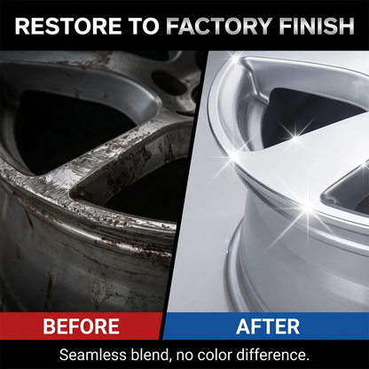 Car Wheel Hub Repair Paste, Scratch & Oxidation Remover, Color Restorer & Polish Wax Cleaner for Alloy Chrome Rims & Tires (80g)