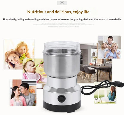 Electric Coffee Grinder, Multifunctional Kitchen Grain Grinder with 4 Sharp Blades, Fast Grinding for Coffee Beans, Nuts, Spices