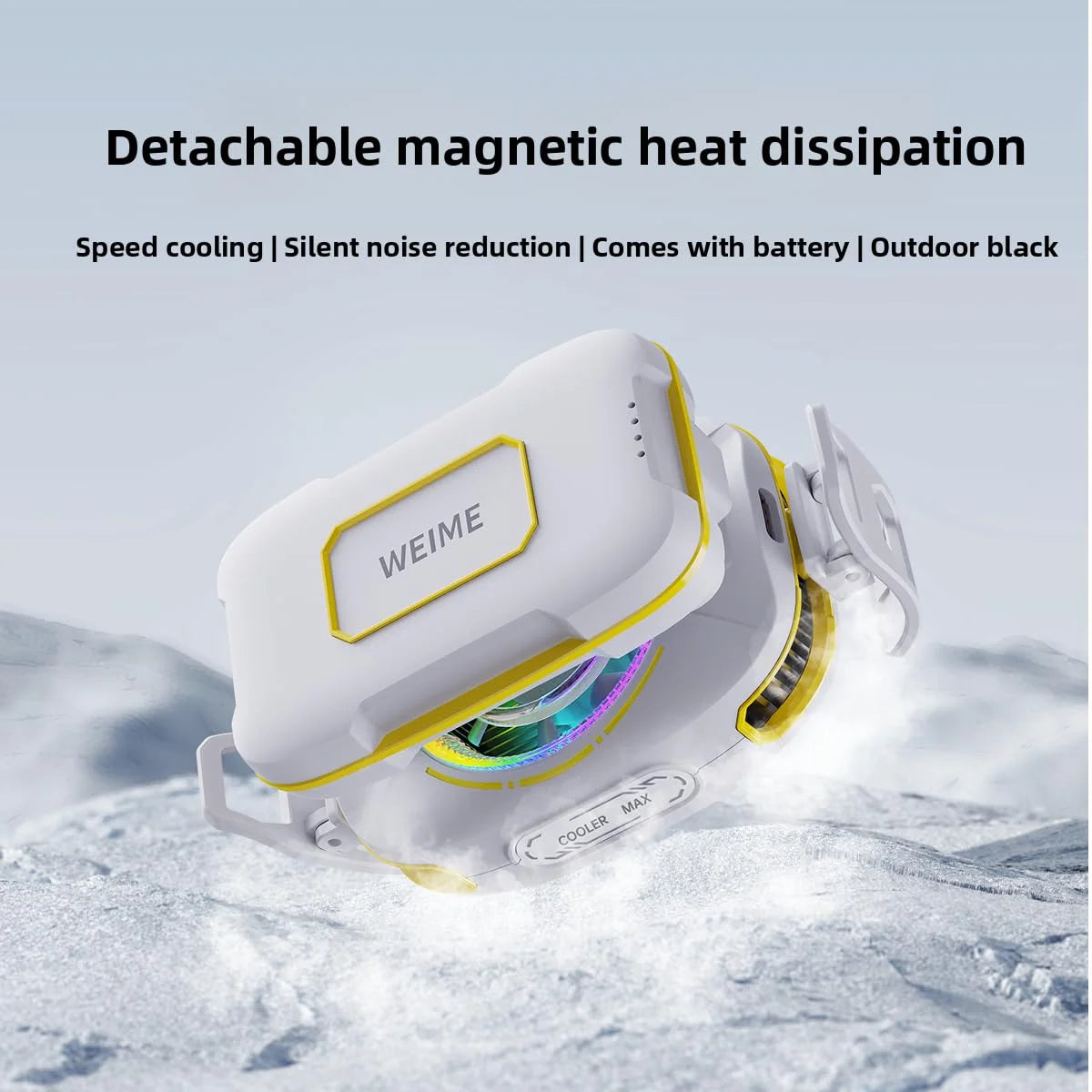 Magnetic Phone Semiconductor Cooler with Rechargeable Battery - 3000mAh Portable Phone Cooler for Gaming & Live Streaming, Clip-