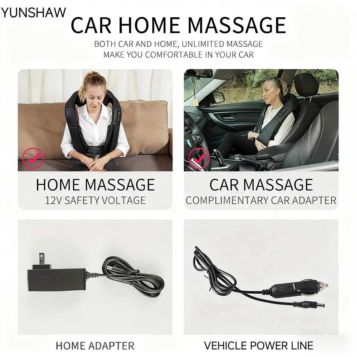 Ekmoey Neck Massager Shiatsu Shoulder Massager with Heat Electric Back Massager for Pain Relief Deep Tissue Muscle Relax Home