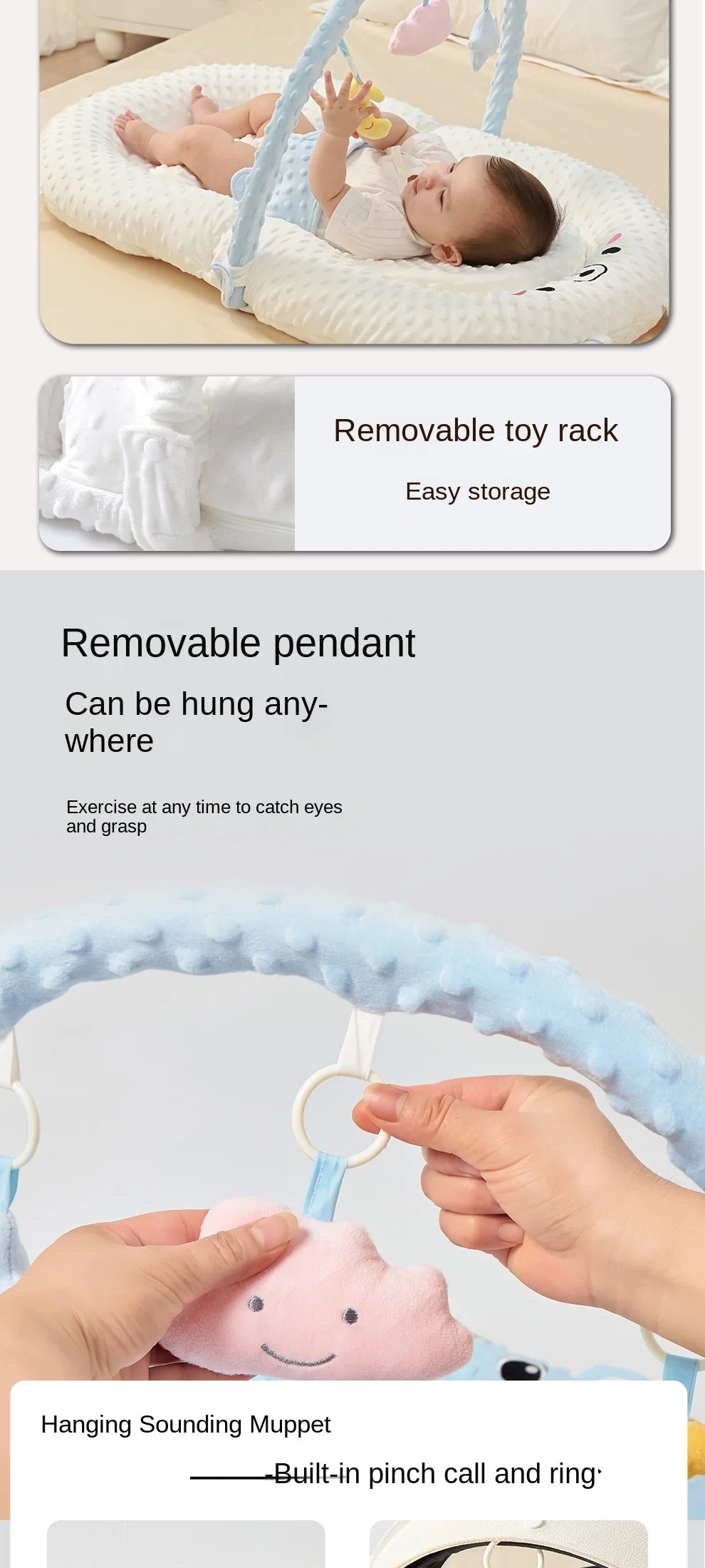 Lazychild Bed In Bed Baby Lying Down Sleeping Soundly Newborn Sleeping Pad Multifunctional Safety Device Gift Set Drop-shipping