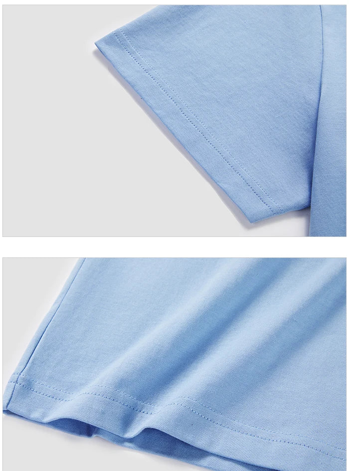 Semir Short Sleeve Men T-Shirt Cotton 2026 Summer New Man Clothing Thin And Versatile T Shirt Couples Solid Color Tops